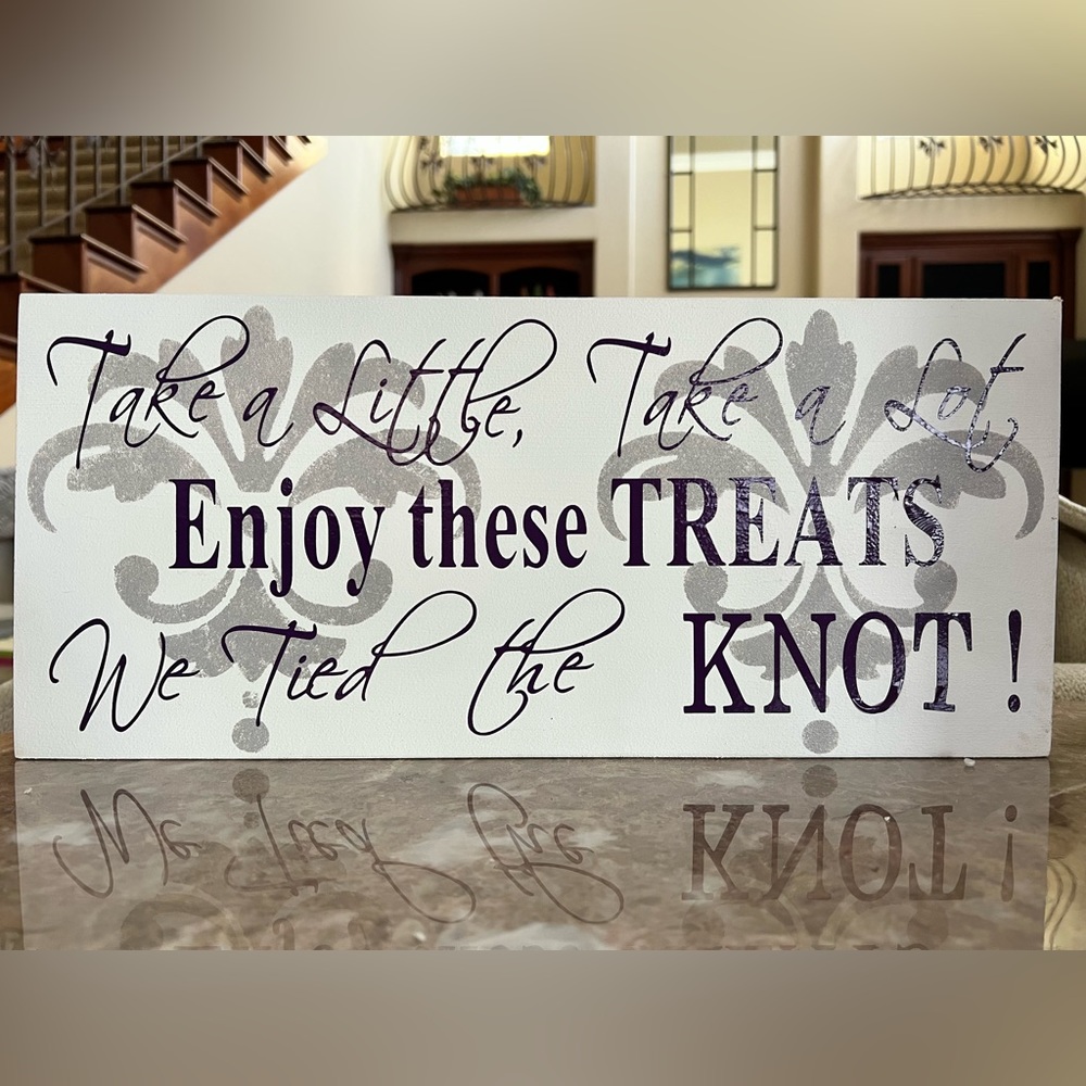 Wedding Candy Buffet Table Sign - wood